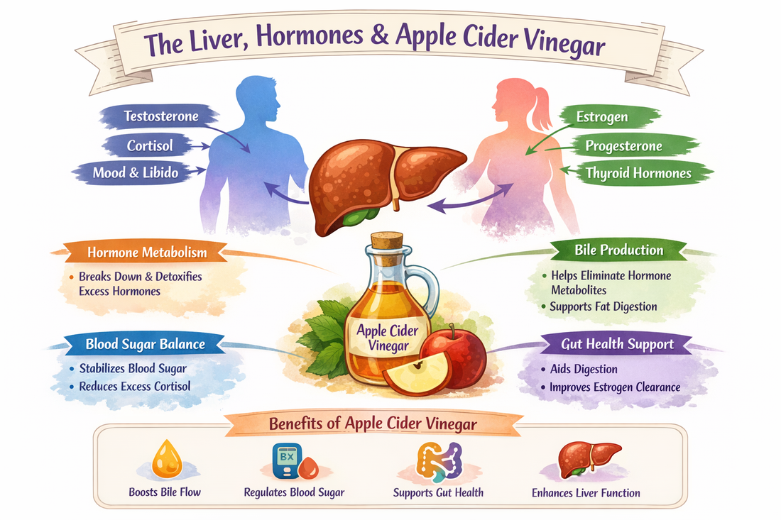 The Liver as the Foundation of Hormone Health and Why Apple Cider Vinegar Supports the Process for Men and Women.