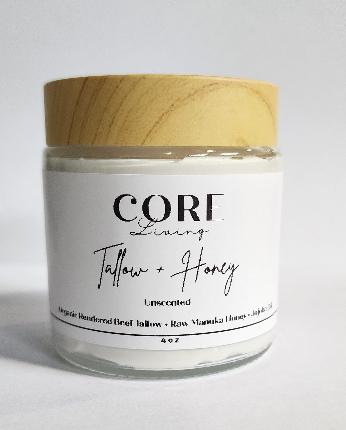 Unscented Whipped Tallow +Manuka Honey