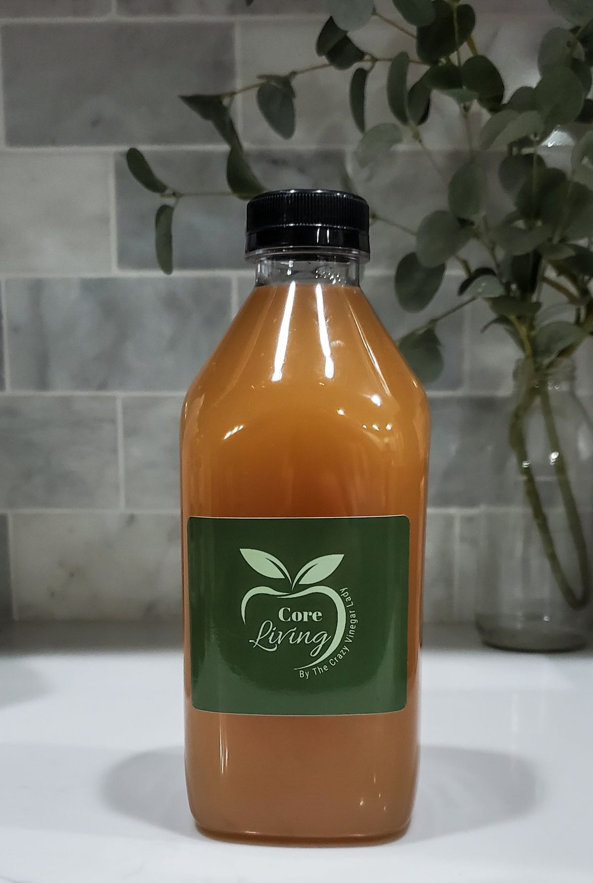 Core Living Organic Unfiltered Raw Apple Cider Vinegar with the mother.