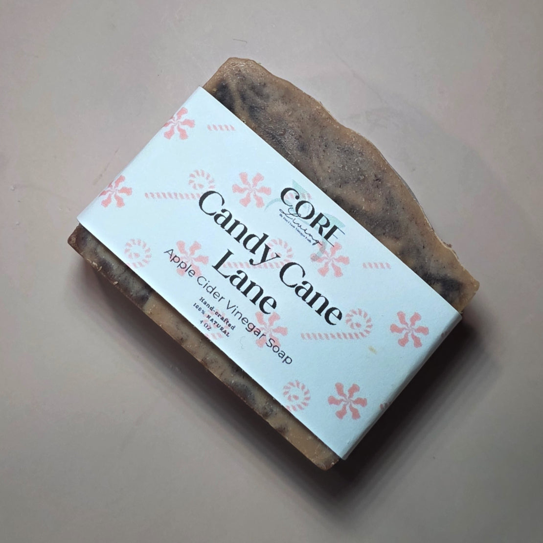Mint Cashmere Soap Bar Handmade ACV + Tallow Soap WAS Candy Cane Lane
