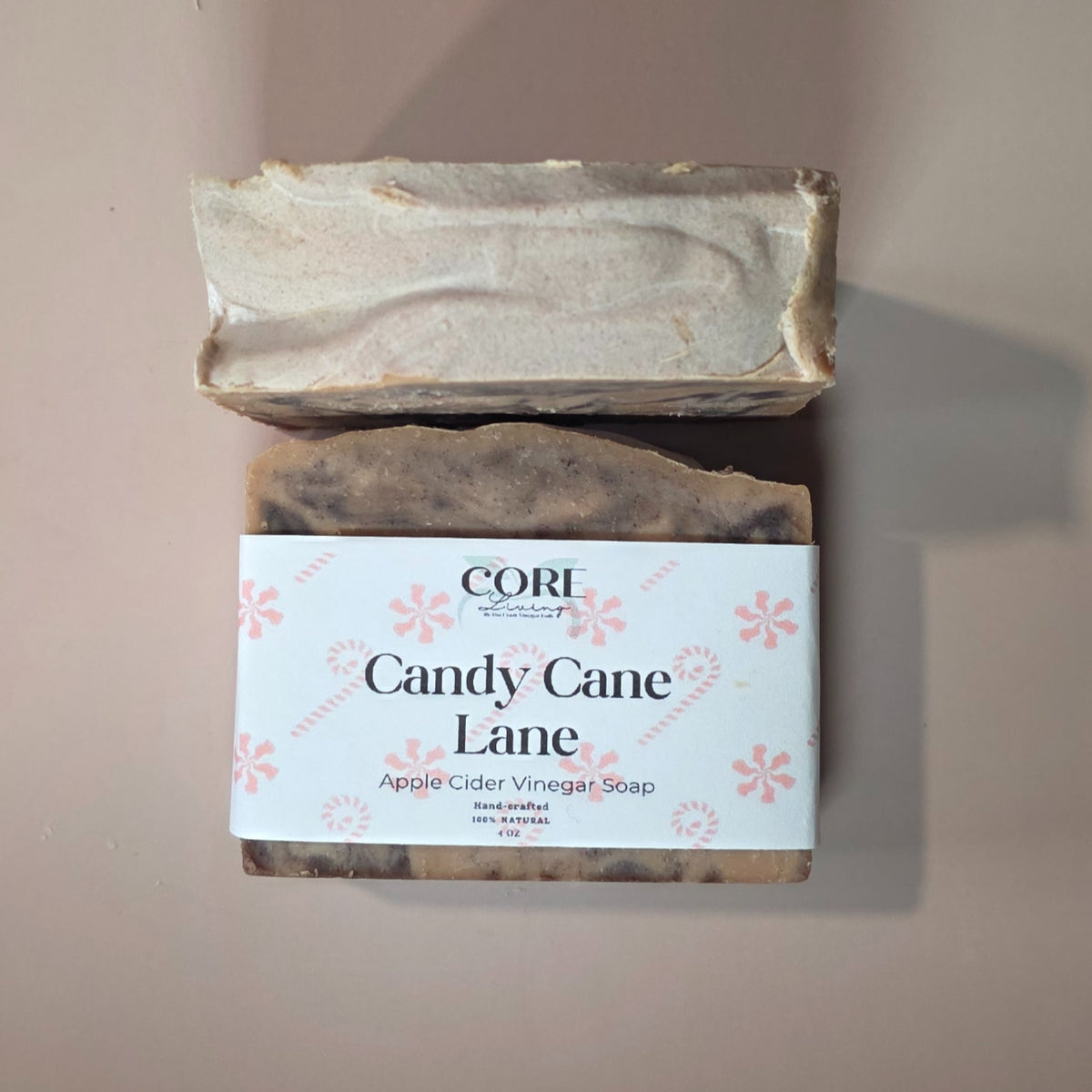 Mint Cashmere Soap Bar Handmade ACV + Tallow Soap WAS Candy Cane Lane